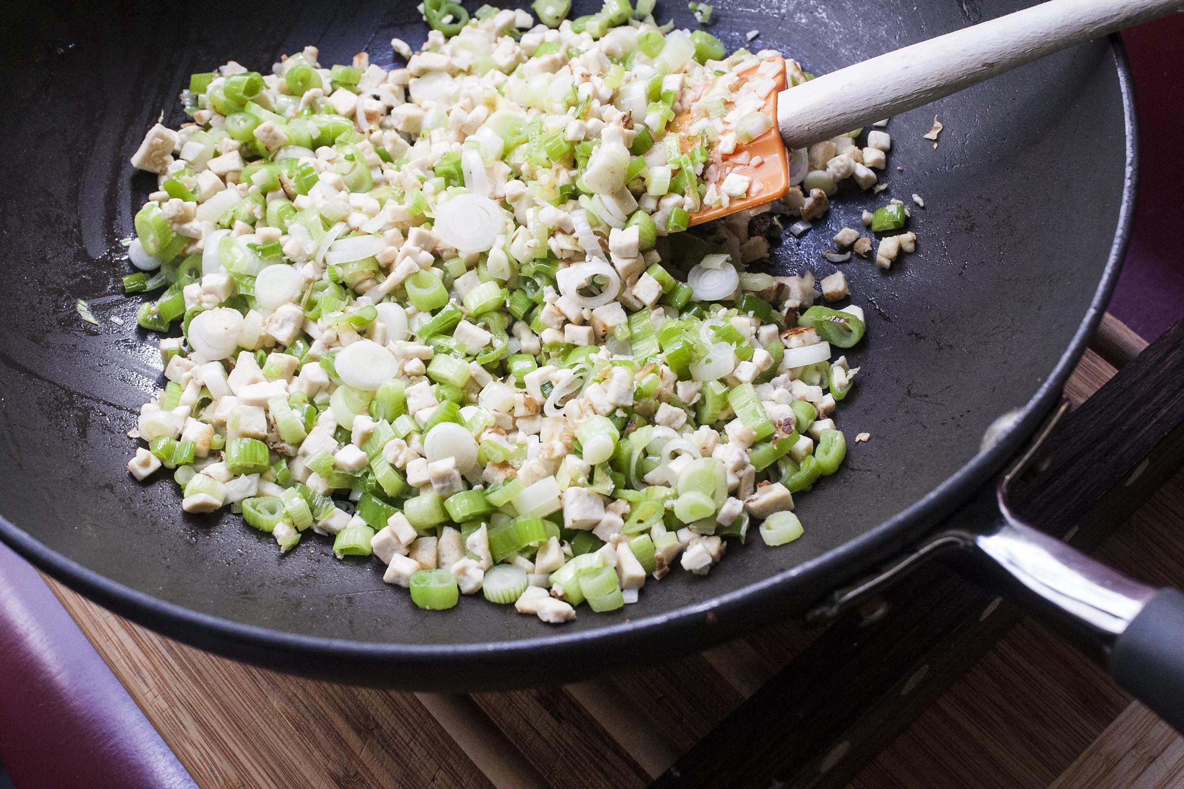 Sautéd Tofu and Scallions