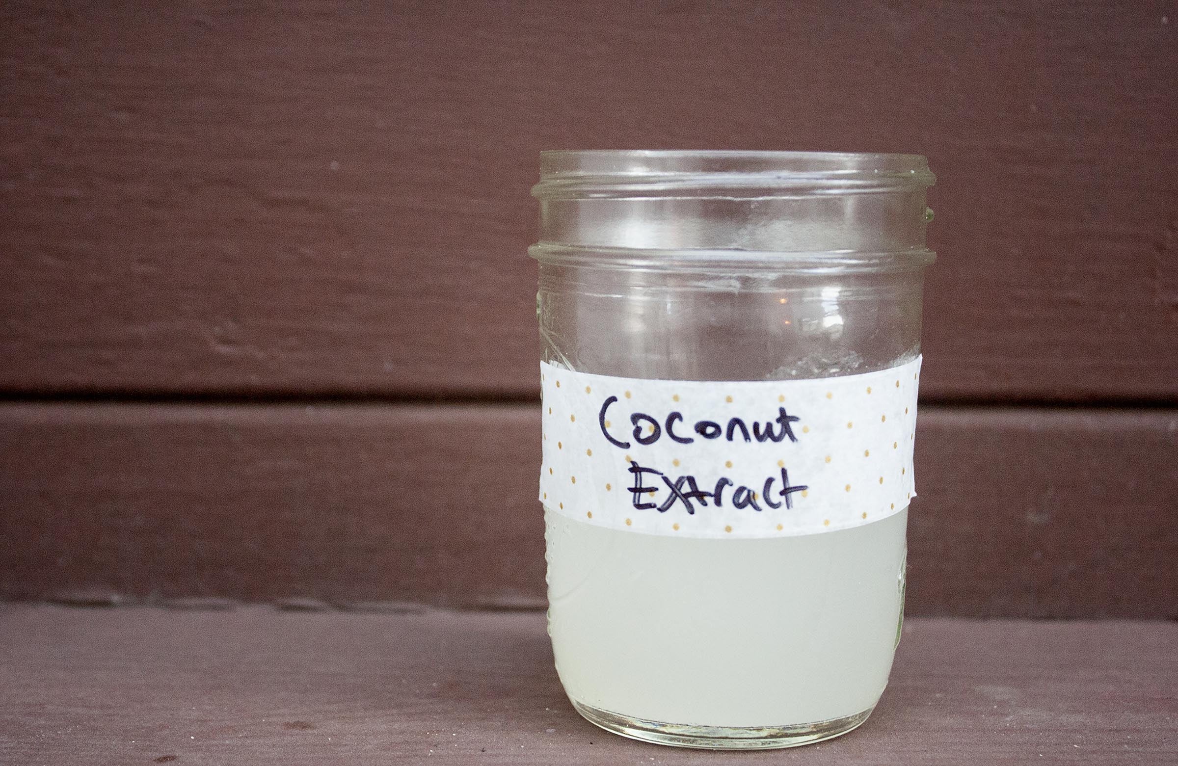 Homemade Coconut Extract made with Coconut and Vodka I lifeaswecookit.com