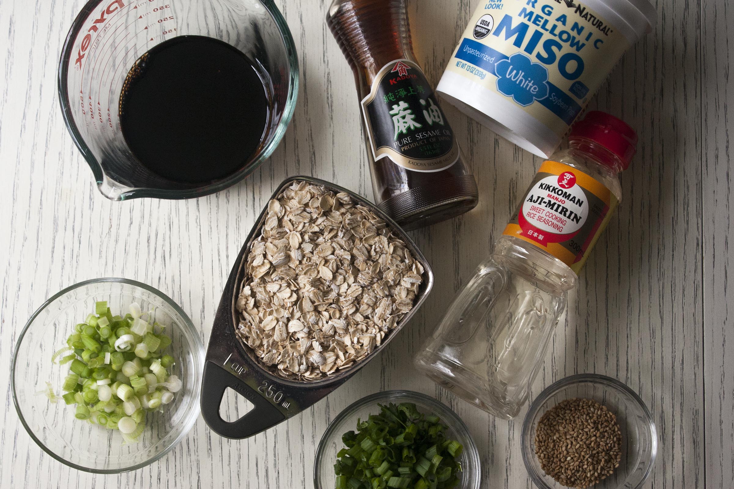 The pantry staples you need to make Savory Oats with Soy, Miso & Sesame. www.lifeaswecookit.com