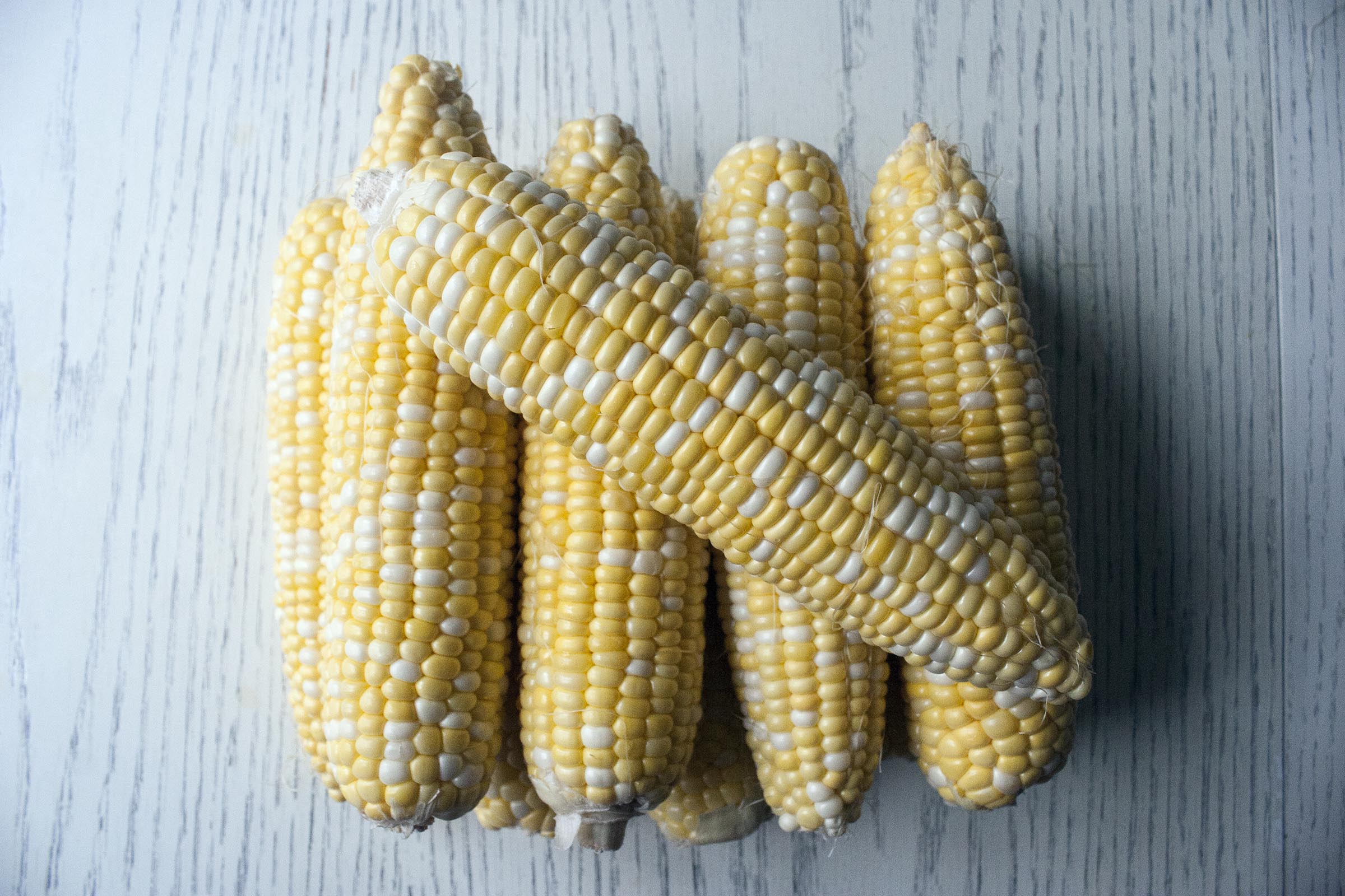 10 ears of corn heading for a Creamy Corn Soup. www.lifeaswecookit.com