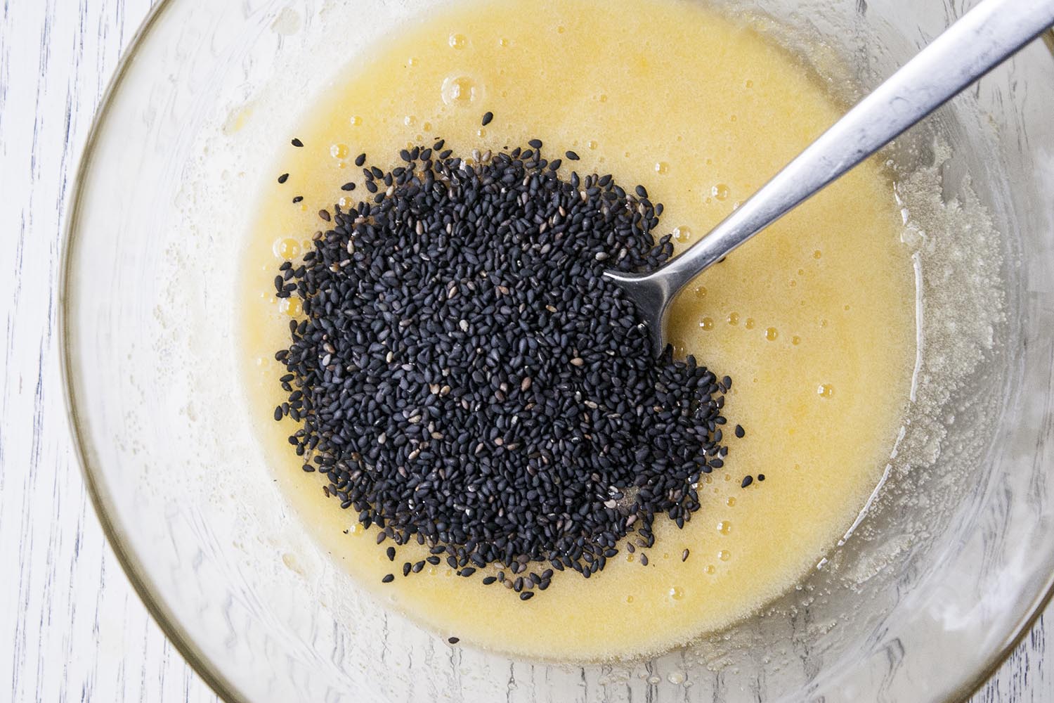 Black Sesame Seeds heading into the Triple Sesame Cookie Dough. www.lifeaswecookit.com