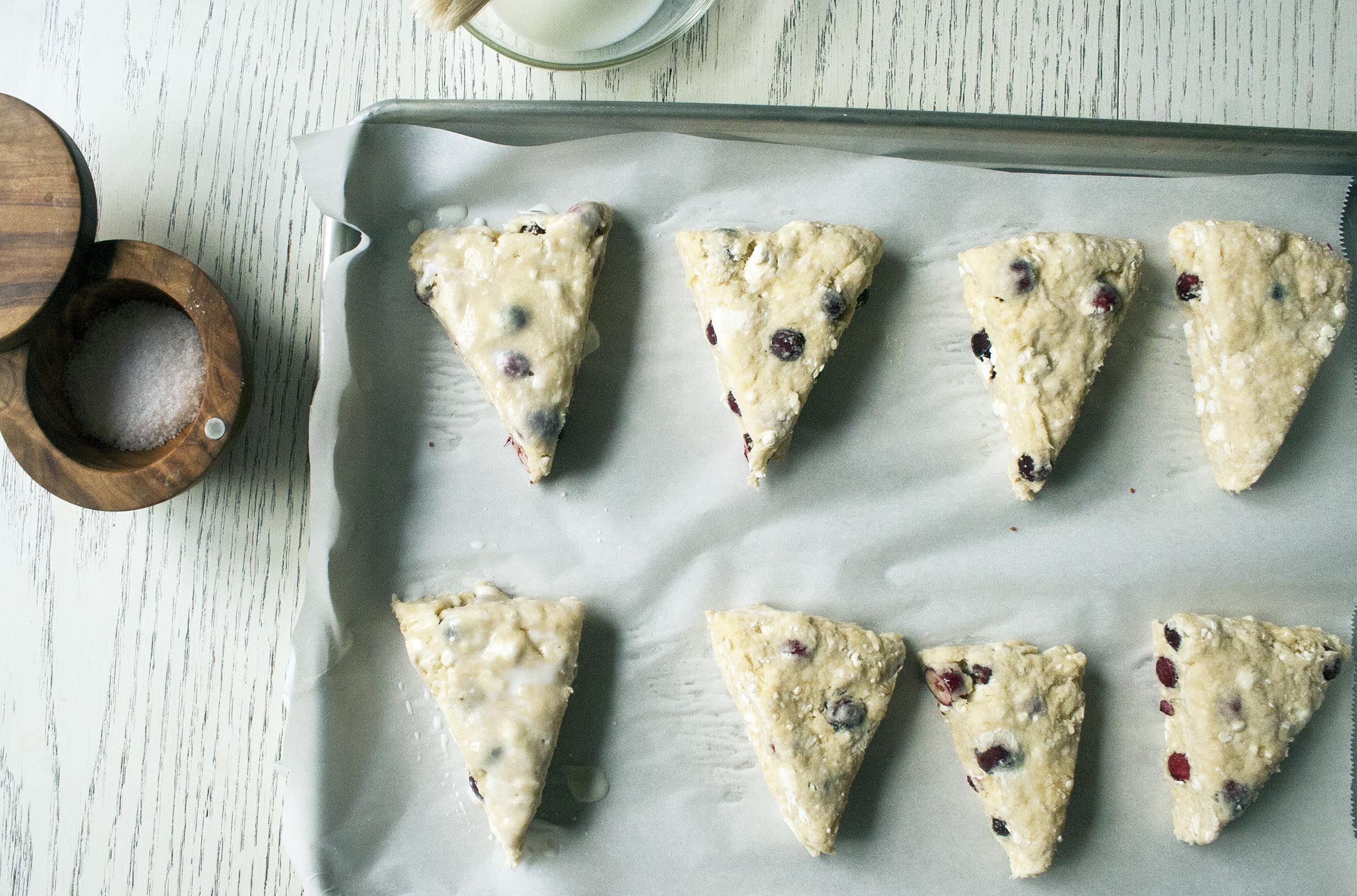 Frozen Scone Dough about to be baked. www.lifeaswecookit.com