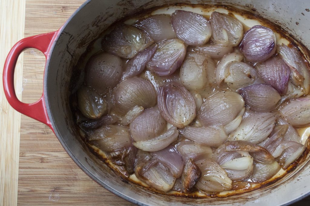 Roasted Shallot & Cider Soup with Cheddar Toasts