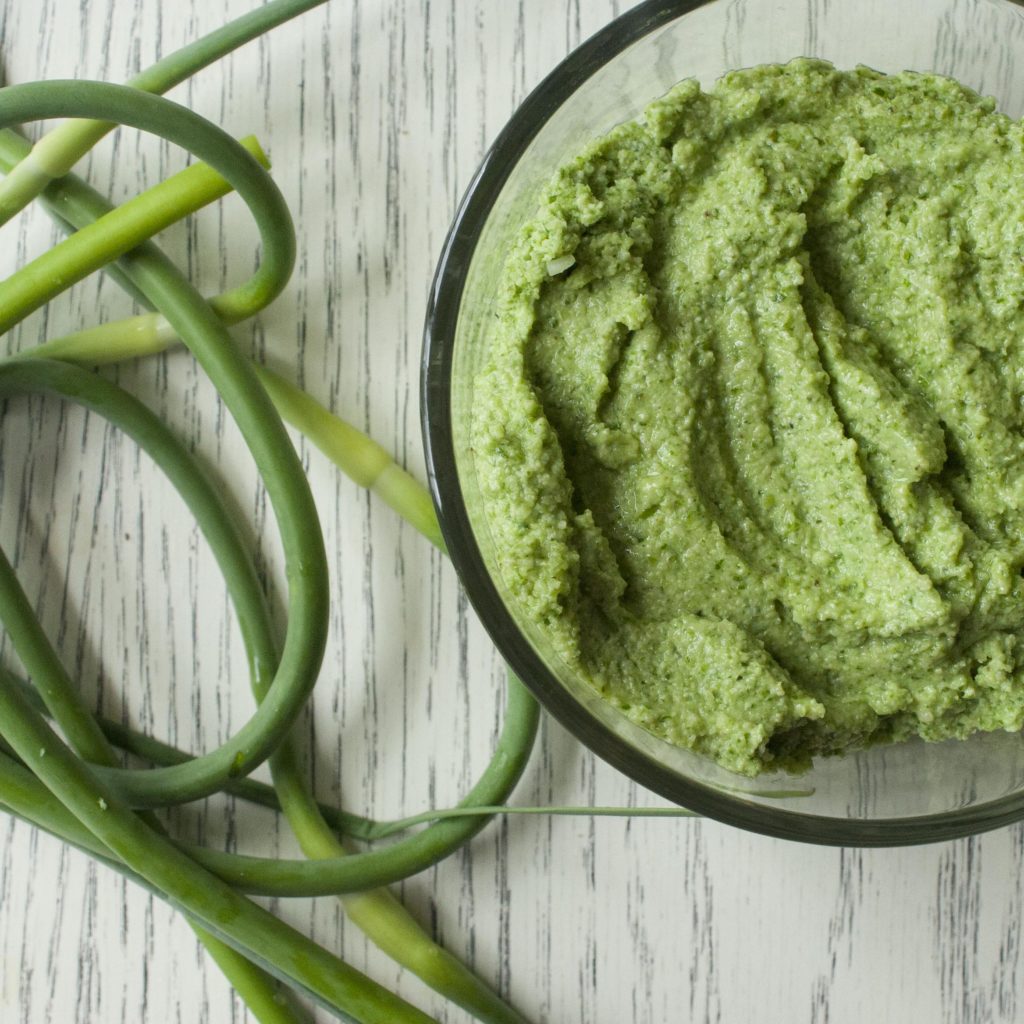 Garlic Scape Pesto (Nut-Free)